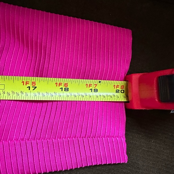 Vintage Black Satin Midi Skirt & Fuchsia Pink W Black Rose Bow Jacket Set NoTag. - Picture 12 of 16